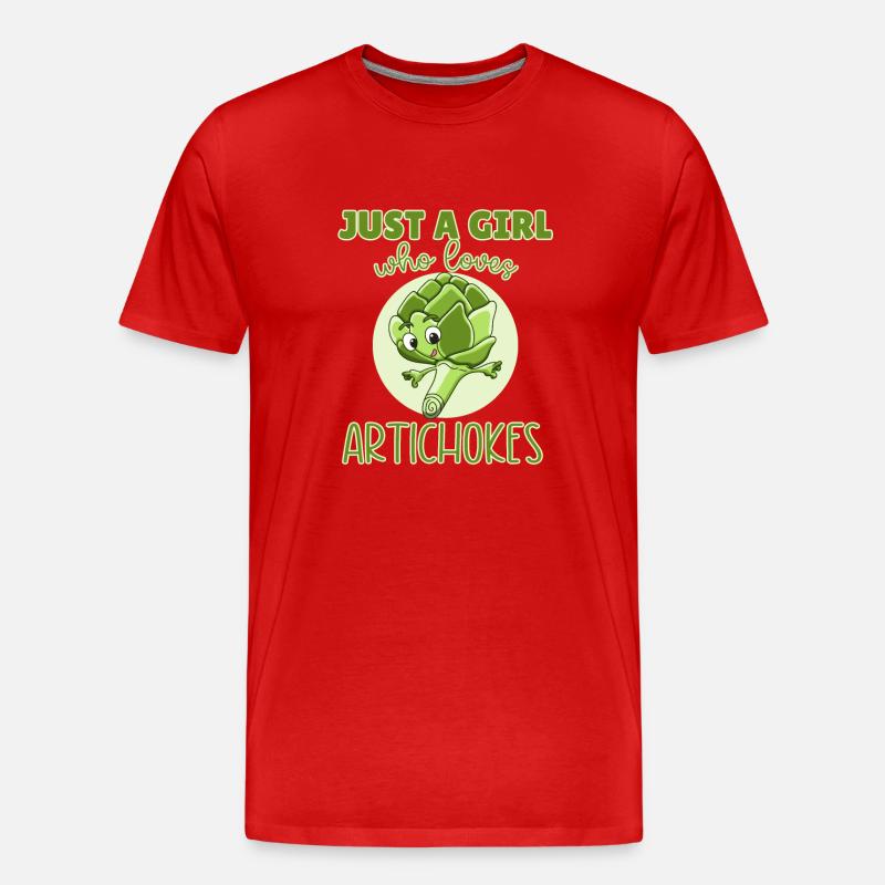Artischocke - Männer Premium Bio T-Shirt - Rot