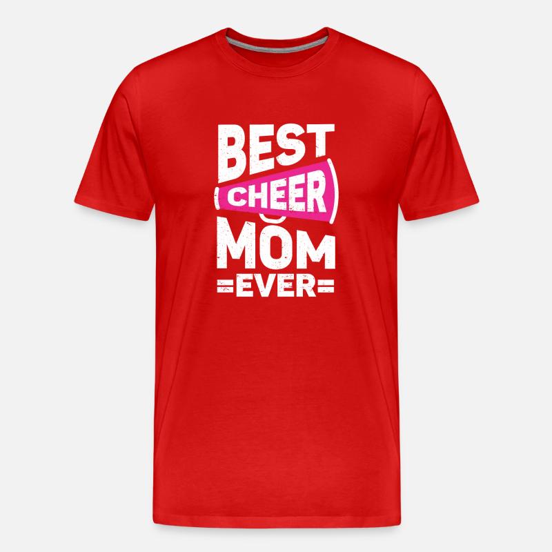 Cheerleader Cheerleading Cheer Mutter - Männer Premium Bio T-Shirt - Rot