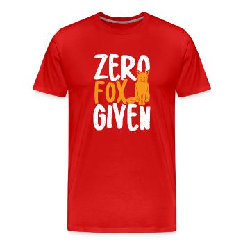 Zero fox given - Men's Premium Organic T-Shirt - red - Front - Damien (186cm)