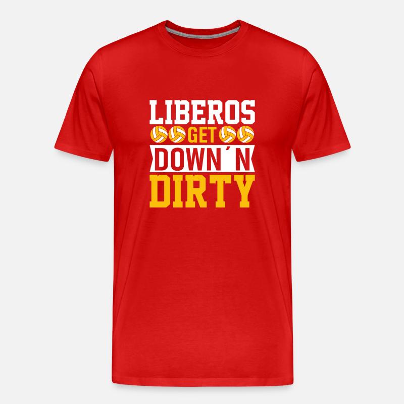 Liberos Werden Schmutzig - Männer Premium Bio T-Shirt - Rot