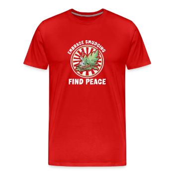 Smudge Sage Feder Spirituelle Hexerei Meditieren - Männer Premium Bio T-Shirt - Rot - Vorne - Damien (186cm)