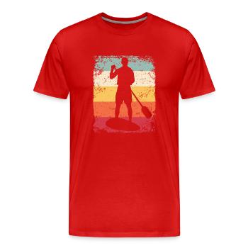 Stand Up Paddling Stand Up Board Sup - Männer Premium Bio T-Shirt - Rot - Vorne - Damien (186cm)