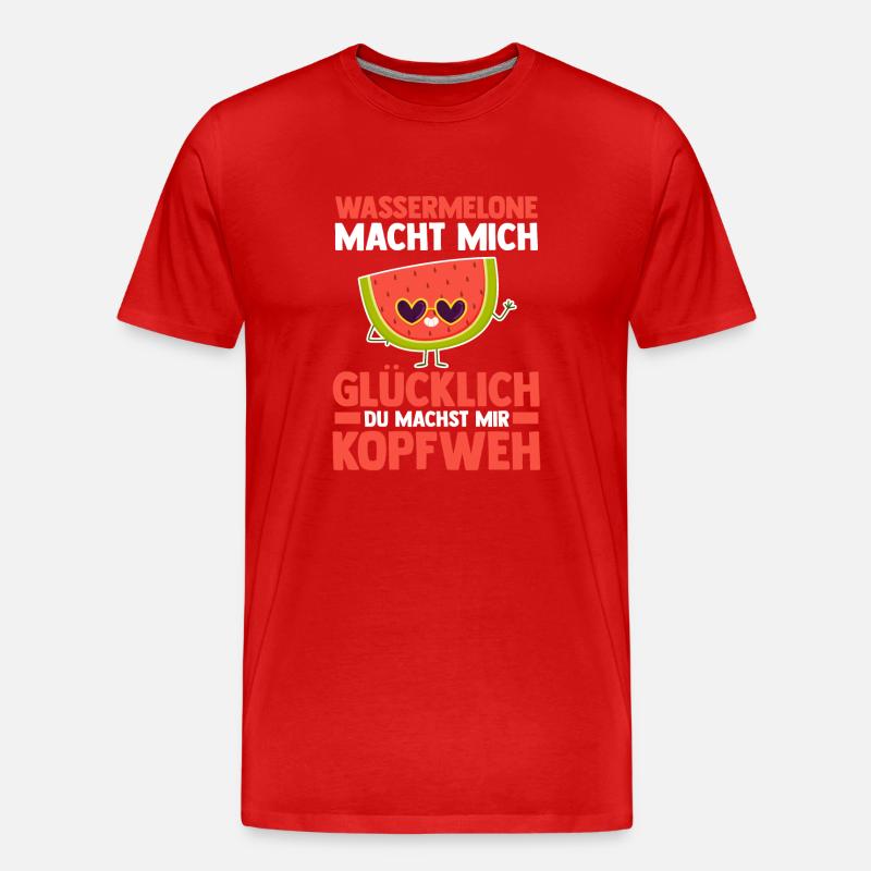 Früchte Wassermelone - Männer Premium Bio T-Shirt - Rot