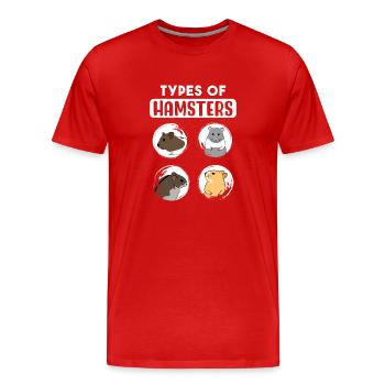 Arten von Hamstern - Männer Premium Bio T-Shirt - Rot - Vorne - Damien (186cm)