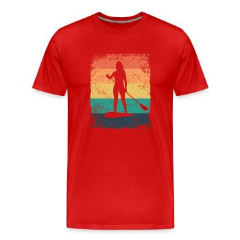 Stand Up Paddling Stand Up Board Sup - Men's Premium Organic T-Shirt - red - Front - Damien (186cm)