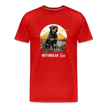 Rottweiler - Männer Premium Bio T-Shirt - Rot - Vorne - Damien (186cm)