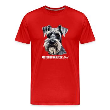 Schnauzer géant - T-shirt bio Premium Homme - rouge - Devant - Damien (186cm)