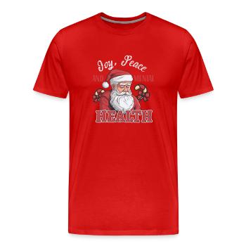 Psychische Gesundheit Weihnachten Anti-weihnachten - Männer Premium Bio T-Shirt - Rot - Vorne - Damien (186cm)
