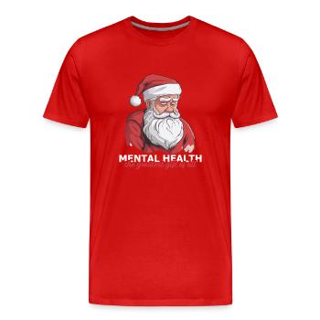 Psychische Gesundheit Weihnachten Anti-weihnachten - Männer Premium Bio T-Shirt - Rot - Vorne - Damien (186cm)
