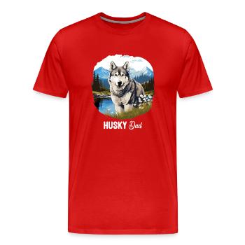 Husky - Men's Premium Organic T-Shirt - red - Front - Damien (186cm)