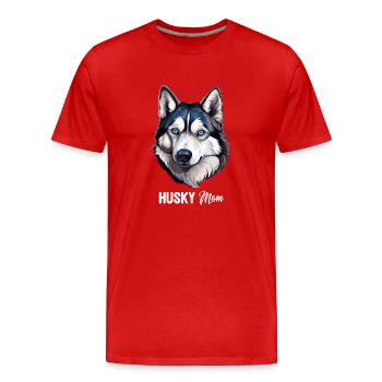 Husky - Men's Premium Organic T-Shirt - red - Front - Damien (186cm)