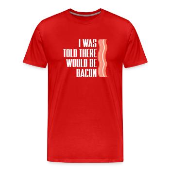 Bacon Food Pork Bacon - Men's Premium Organic T-Shirt - red - Front - Damien (186cm)