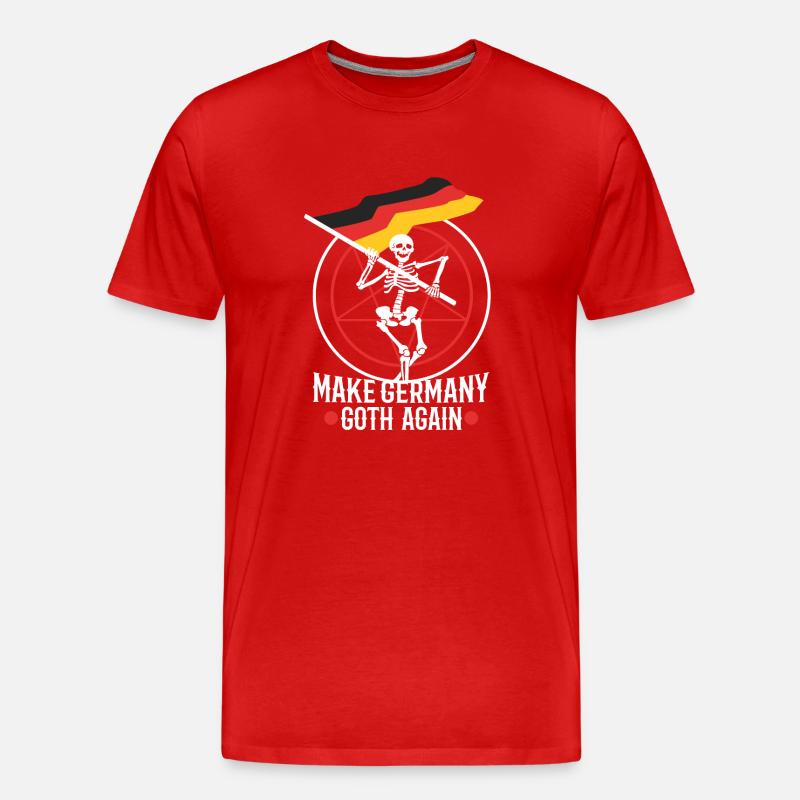 Make Germany goth again - Männer Premium Bio T-Shirt - Rot