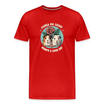Meerschweinchen-liebhaber Pelzige Kartoffel - Männer Premium Bio T-Shirt - Rot - Vorne - Damien (186cm)