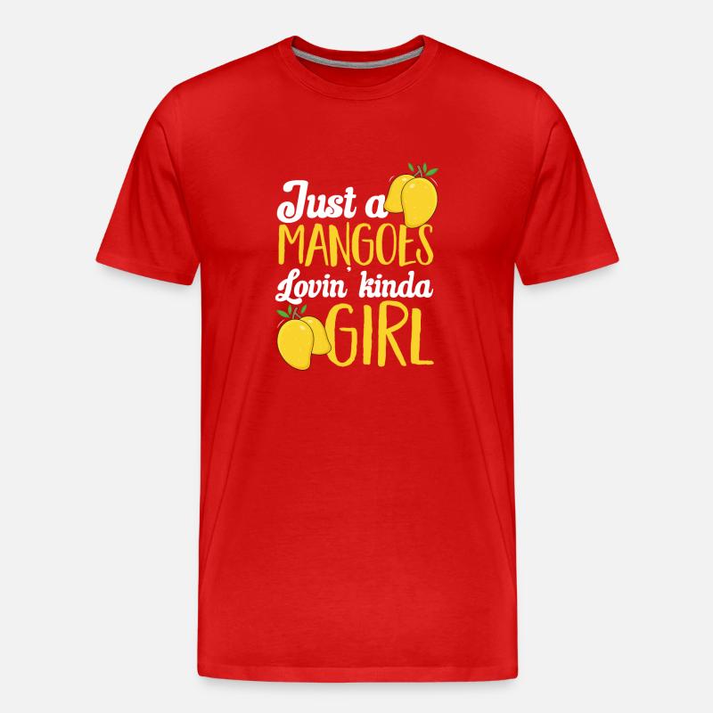 Mango Frucht Mango - Männer Premium Bio T-Shirt - Rot