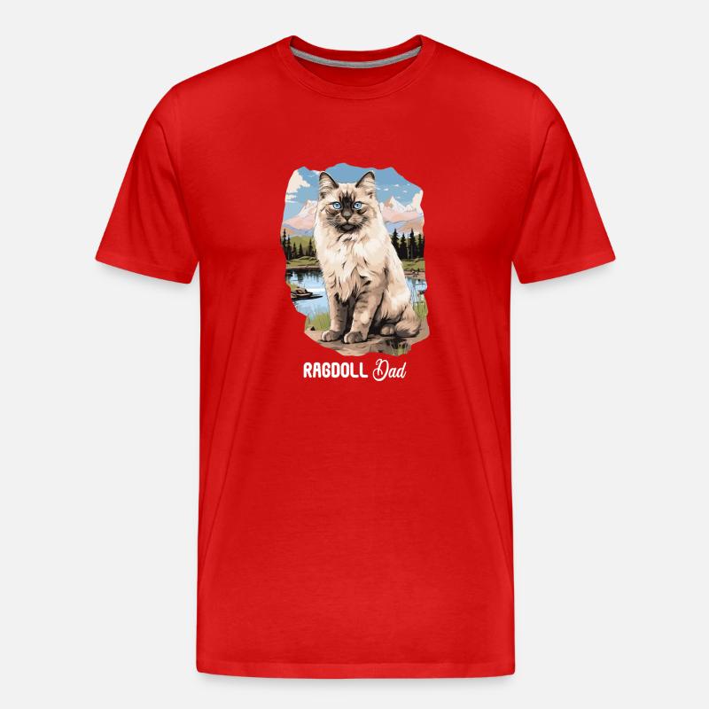 Ragdoll - Männer Premium Bio T-Shirt - Rot