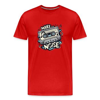 Make Some Noise 90er 90er Jahre 90er Kleidung - Männer Premium Bio T-Shirt - Rot - Vorne - Damien (186cm)