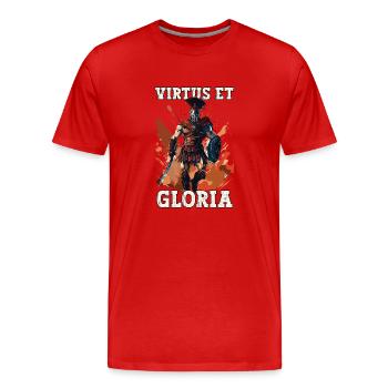 Jules César Histoire romaine Empire romain - T-shirt bio Premium Homme - rouge - Devant - Damien (186cm)