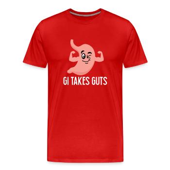 Gastro-entérologie Endoscopie Coloscopie - T-shirt bio Premium Homme - rouge - Devant - Damien (186cm)