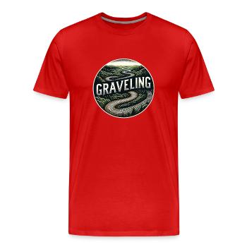 Graveling Gravelbike Gravelbiker Gravel Bike - Men's Premium Organic T-Shirt - red - Front - Damien (186cm)