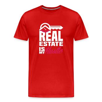 Immobilienmakler Business Job Immobilien - Männer Premium Bio T-Shirt - Rot - Vorne - Damien (186cm)