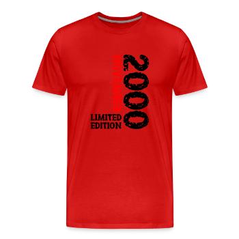 2000 novembre édition limitée 23e anniversaire décoration - T-shirt bio Premium Homme - rouge - Devant - Damien (186cm)