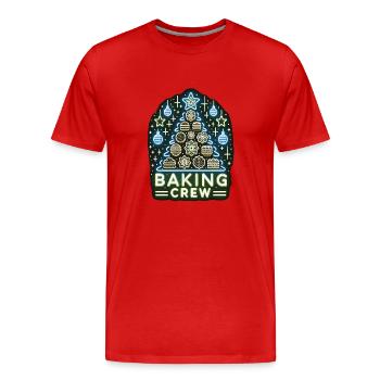 Équipe de pâtisserie - T-shirt bio Premium Homme - rouge - Devant - Damien (186cm)