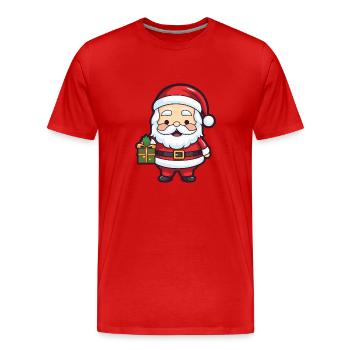 Père Noël Père Noël - T-shirt bio Premium Homme - rouge - Devant - Damien (186cm)