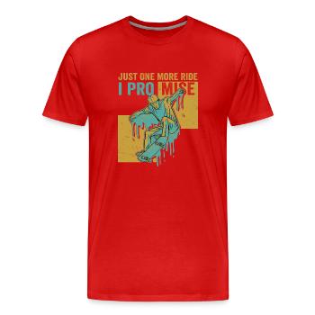 Juste un tour de plus, je vous le promets, skateboard skate s - T-shirt bio Premium Homme - rouge - Devant - Damien (186cm)