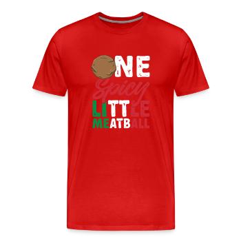 Meatballs Italy Italian Food - Men's Premium Organic T-Shirt - red - Front - Damien (186cm)