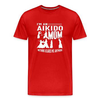 Aikido I'm an Aikido Mom - Men's Premium Organic T-Shirt - red - Front - Damien (186cm)