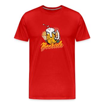 Beerista Homebrew Brewer Bière artisanale - T-shirt bio Premium Homme - rouge - Devant - Damien (186cm)