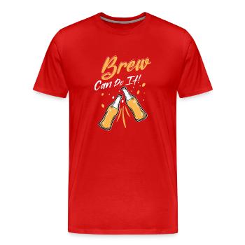 Brew peut le faire ! Homebrew Brewer bière artisanale - T-shirt bio Premium Homme - rouge - Devant - Damien (186cm)