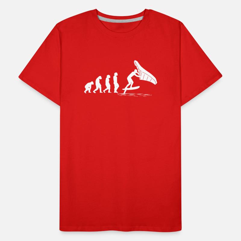 Wingfoil-Surfer Wingfoiling-Board Evolution Männer Premium Bio T-Shirt