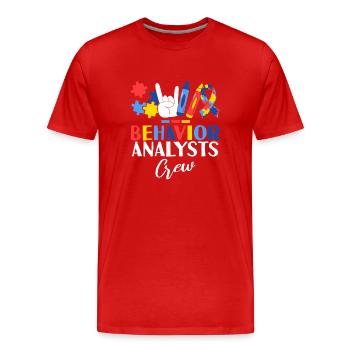 Behavior Analysts Crew ABA Therapist Behavioral - Men's Premium Organic T-Shirt - red - Front - Damien (186cm)