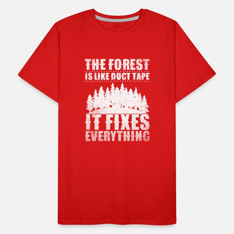 Mountaineer, Forest Walk, Tree Lover, Nature Men's Premium Organic T-Shirt
