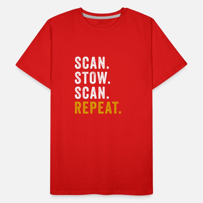 Scan Stow Scan Repeat Cool Flex Driver Humour Jeu de mots T-shirt bio Premium Homme
