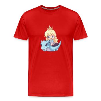 Prinzessin Drache Niedlich - Männer Premium Bio T-Shirt - Rot - Vorne - Damien (186cm)