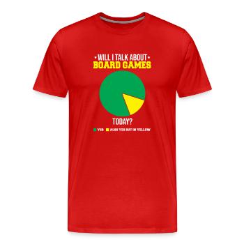 Board Games Game Board Gift - Men's Premium Organic T-Shirt - red - Front - Damien (186cm)
