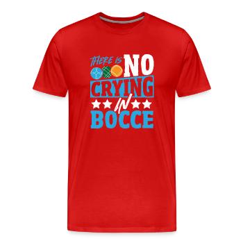 Boccia - Männer Premium Bio T-Shirt - Rot - Vorne - Damien (186cm)