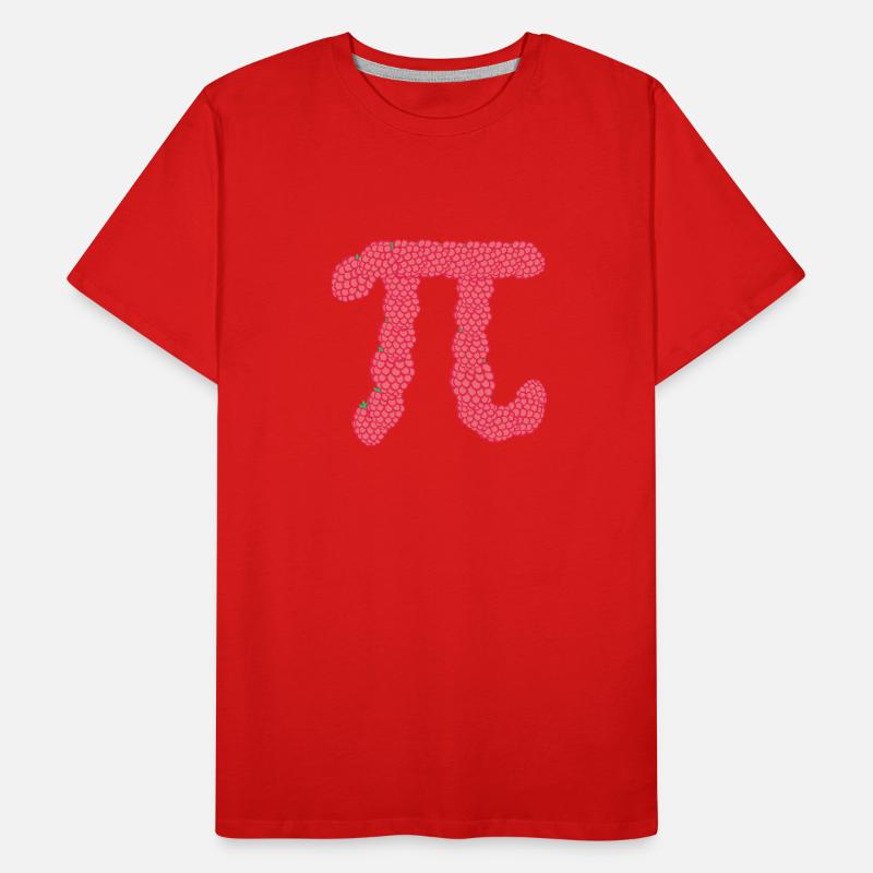 Raspberry Funny Pi Day Cake Math Lover Men's Premium Organic T-Shirt