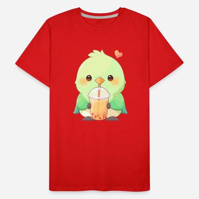 Inséparable kawaii boit Boba Bubble Tea Chibi T-shirt bio Premium Homme