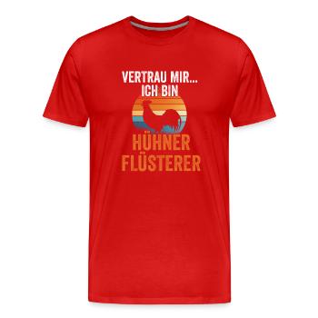 Huhn Hühnerstall Bauernhof Bauer Landwirt Hühner - Männer Premium Bio T-Shirt - Rot - Vorne - Damien (186cm)