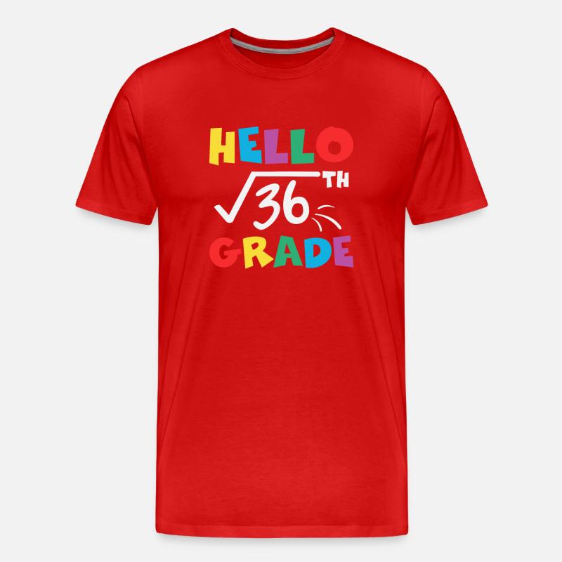 Hello 36th grade - Männer Premium Bio T-Shirt - Rot