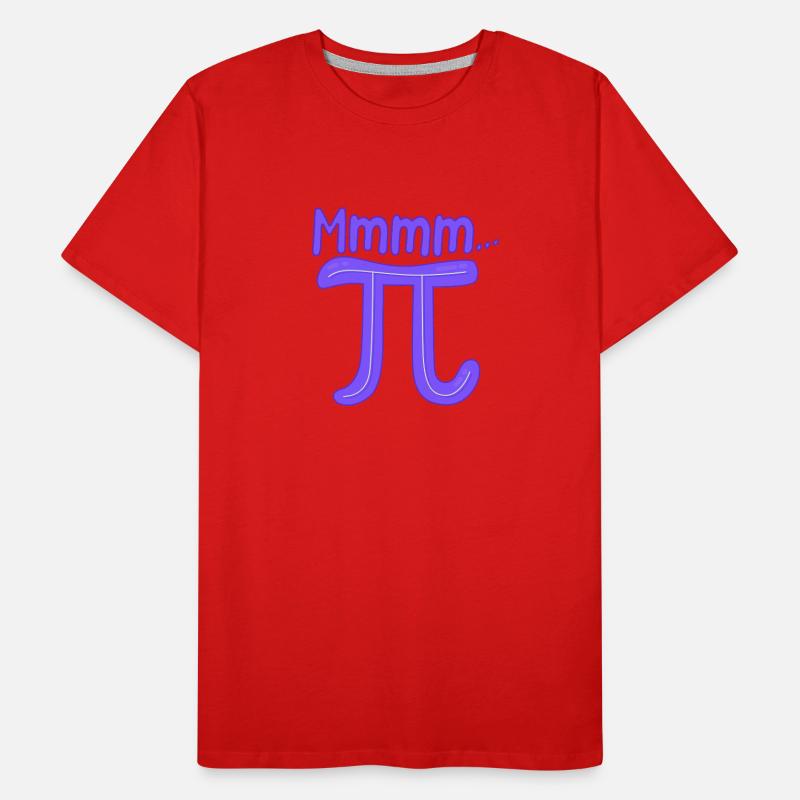 Mmm Pi Day Funny Cake Math Lover Algebra Men's Premium Organic T-Shirt