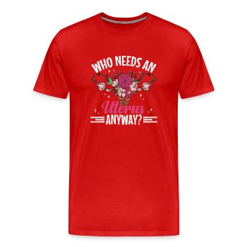 Hysterectomy surgery to restore the - Men's Premium Organic T-Shirt - red - Front - Damien (186cm)