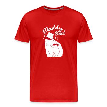 Papa ours - T-shirt bio Premium Homme - rouge - Devant - Damien (186cm)