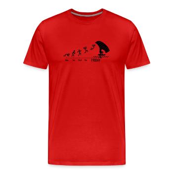 Wingfoil Surfer Wingfoiling Hydrofoil Weekend - Men's Premium Organic T-Shirt - red - Front - Damien (186cm)