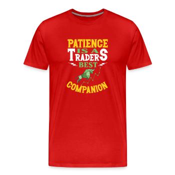 Stock Traders, Forex Traders, Investor Trading - Men's Premium Organic T-Shirt - red - Front - Damien (186cm)