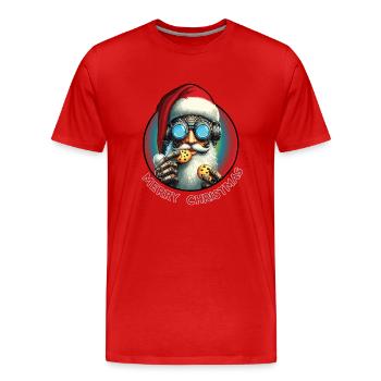 Weihnachtsmann Cyberpunk - Männer Premium Bio T-Shirt - Rot - Vorne - Damien (186cm)